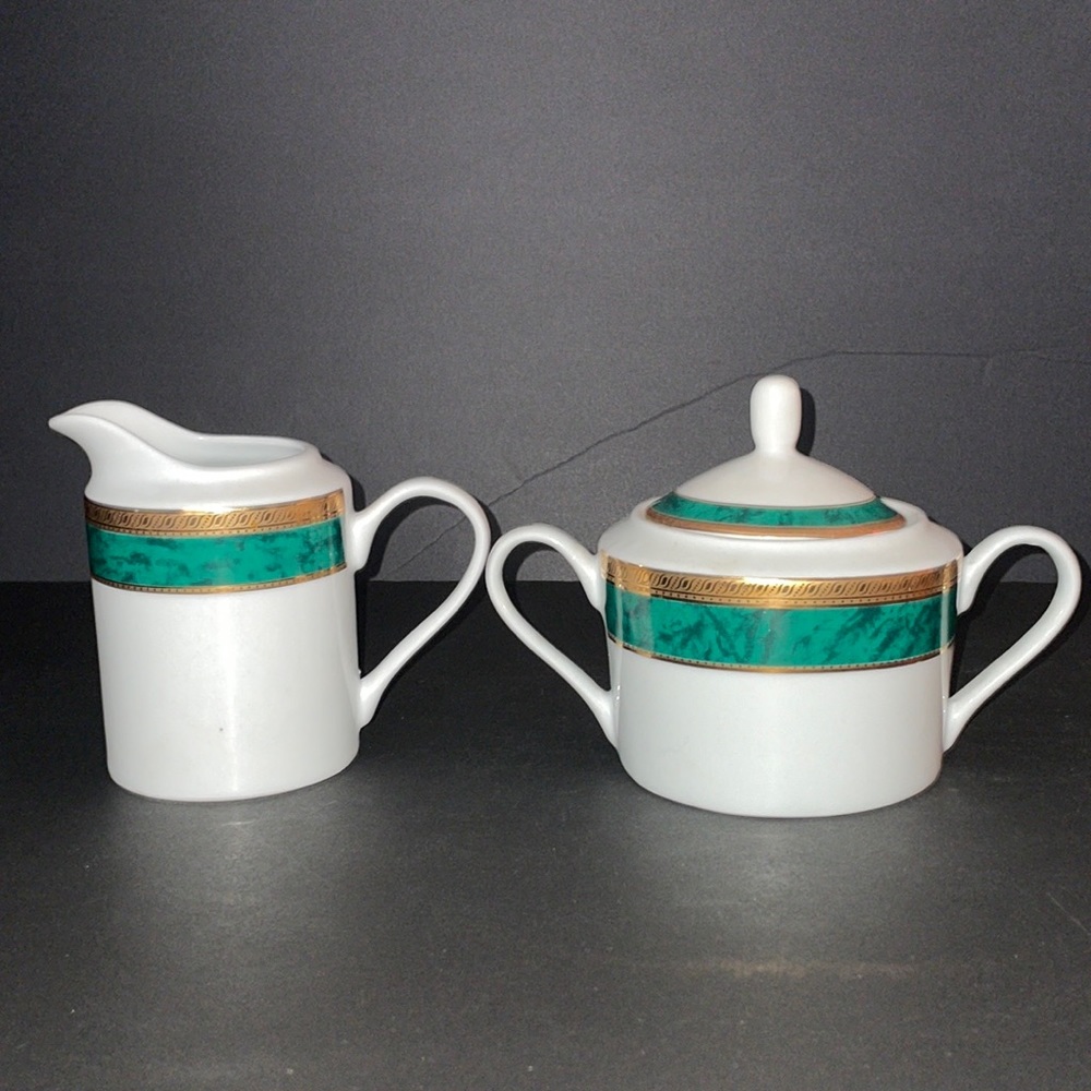 Royal Heritage Collection Cream & Sugar Bowl with Lid Fine Porcelain China